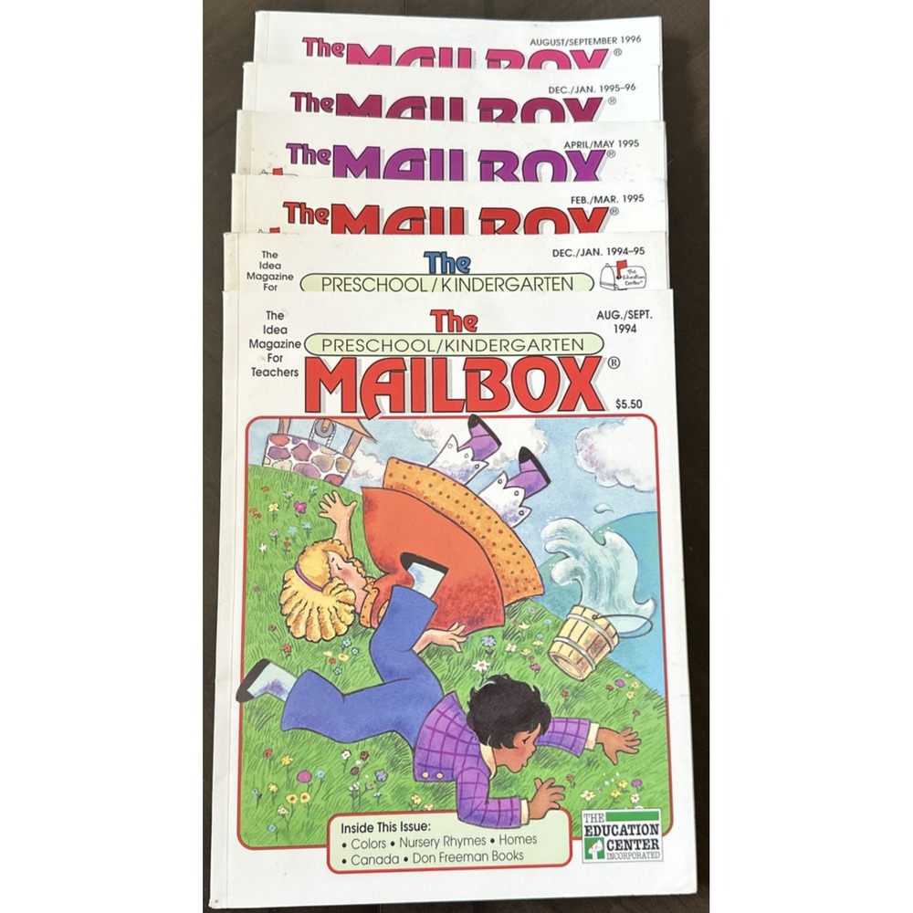 The Mailbox Monthly Idea Magazines for Teachers Pre-K/Kindergarten Lot Of 6 Vtg
